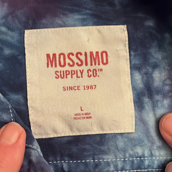 Tie-Dye Denim Shirt Women Size Large - Picture 2 of 7